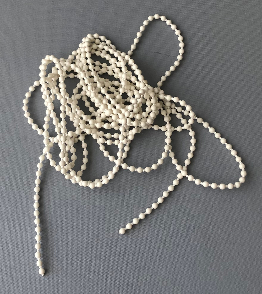 Цепь управления пластиковая Люкс 4.5х6 мм, цвет ваниль