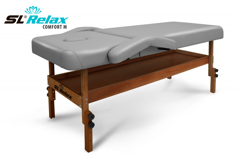 Массажный стол Relax Comfort-М серая кожа (№4)