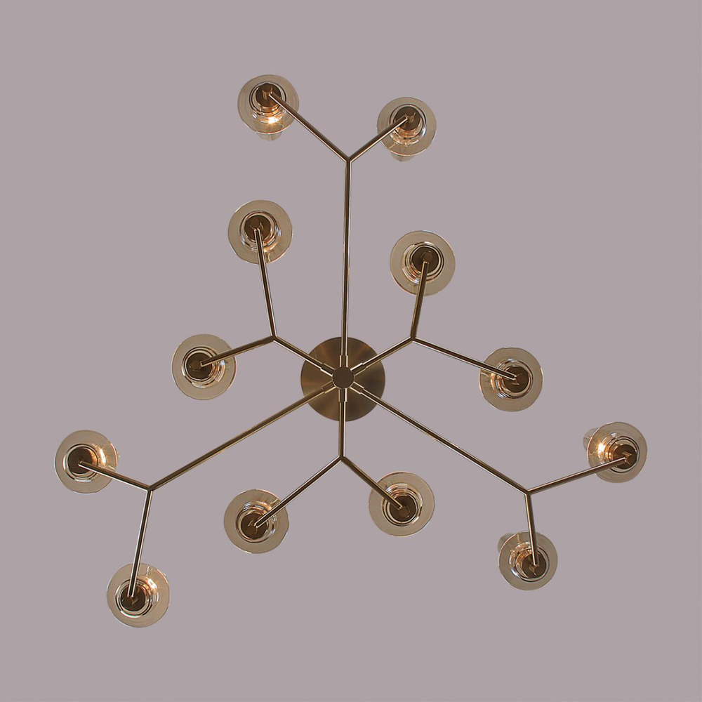 6554/12C CLASSI LN26 098 бронза/коньячный/металл/стекло Люстра потолочная E14 12*40W 220V MADONNA