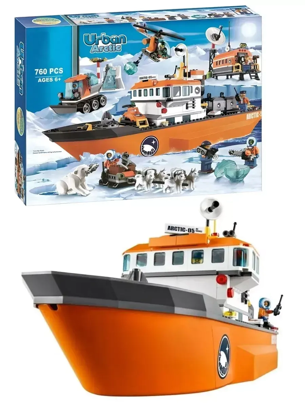 Конструктор Сити Арктический ледокол 760 деталей