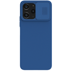 Чехол синего цвета с защитной шторкой для задней камеры от Nillkin для Xiaomi Redmi 12 4G, Note 12R 5G и Poco M6 Pro 5G, серия CamShield Case