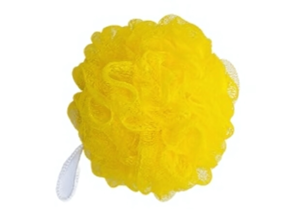 Мочалка для тела полипропиленовая шар «Lappy», цвет желтый, 50 гр