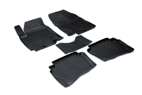 Резиновые коврики с высоким бортом для Hyundai i20 2008-2014, Seintex.01680