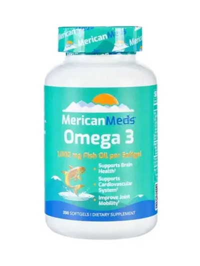 Антиоксидант MericanMeds Omega 3 200 капсул