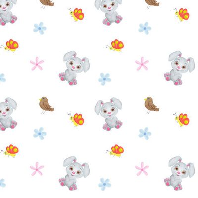 Зайчики акварель