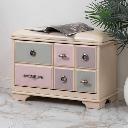 Банкетка Пандора 3 с обувницей Айвори Акварель