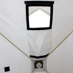 Палатка зимняя СЛЕДОПЫТ Premium 5 стен, 2,8х2,9м, h-2,05м, S по полу 5,6 кв.м, 3 слоя, цв. бел/олива