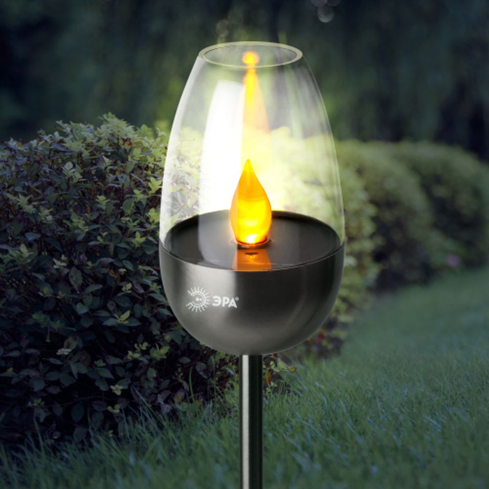 Светильник уличный ЭРА ERASF22-37 на солнечных батареях садовый Идеал 32 см | Садовые декоративные светильники