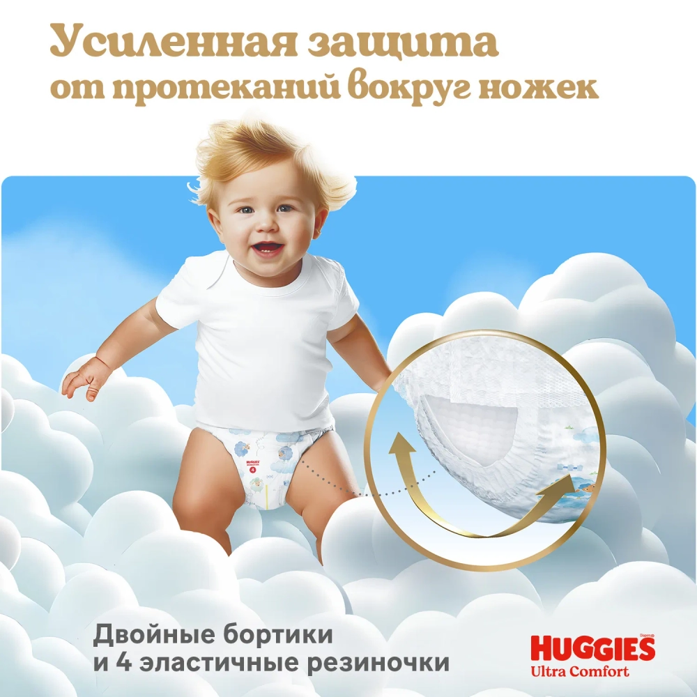 Трусики-подгузники Huggies Ultra Comfort Мал 6 38шт