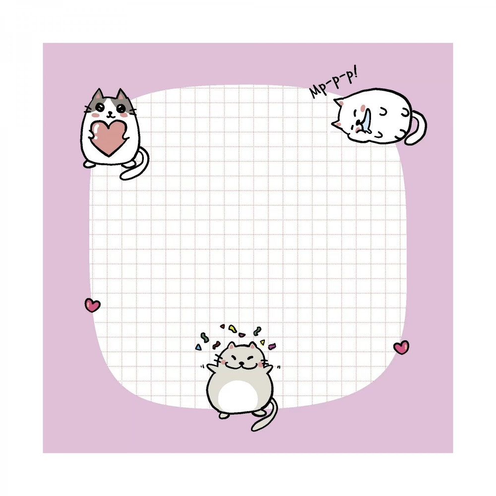 Блокнот 130х130 мм, скрепка, Контэнт-Канц, выб-лак, 32 л., диз. внутр. блок в клетку, "Теплые коты исполняют мечты"( зелёный )