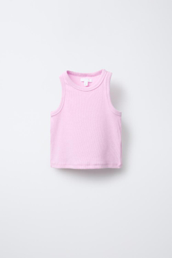 ZARA РУБАШКА ОКСФОРД С ТОПОМ В РУБЧИК, РОЗОВЫЙ