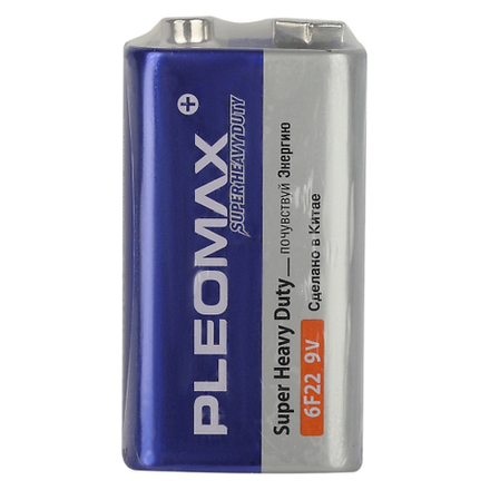 Батарейки Pleomax 6F22-1S SUPER HEAVY DUTY Zinc