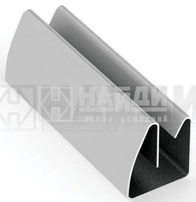 Профиль горизонтальный под стекло и зеркало 4*455 мм, Белый