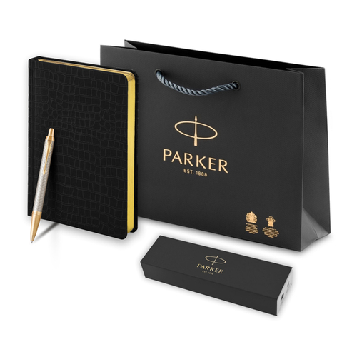 Подарочный набор: Шариковая ручка Parker IM + ежедневник, черный