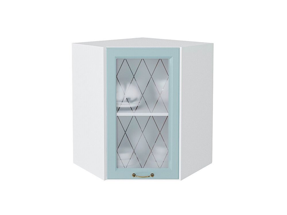 Шкаф верхний угловой остекленный Ницца