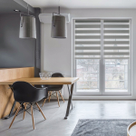 Рулонная штора День-ночь Масо РБ, 160х57 см, шир.крепл. 61 см, сер, Delfa, СРШ-01МК-41605