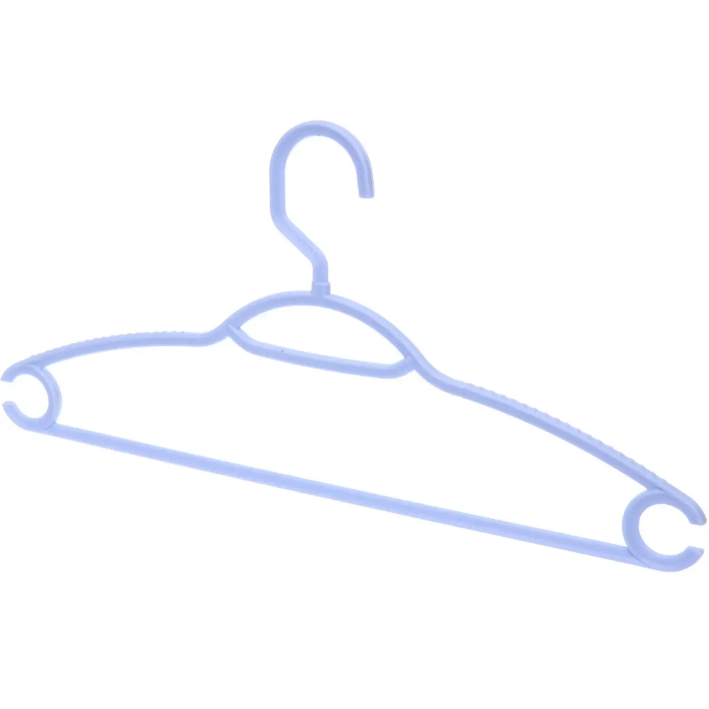 Плечики пластиковые ребристые 4шт «ИДЕЯДОМА», цвет голубой, 38*20см (Селфи)