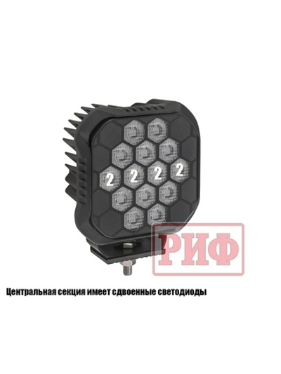 Светодиодная фара рабочего света РИФ 112x112x50 мм 90W LED