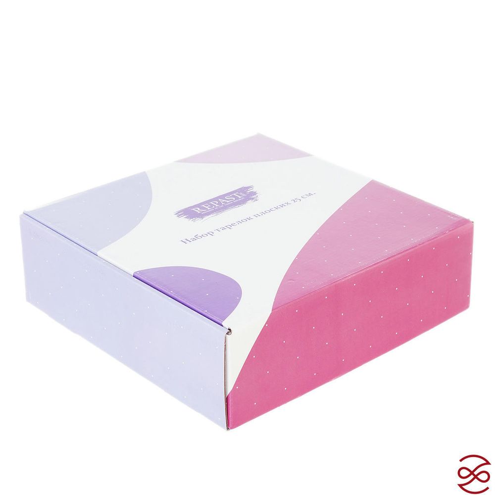 Набор плоских тарелок 25 см Repast Серебряные колосья (6 шт)