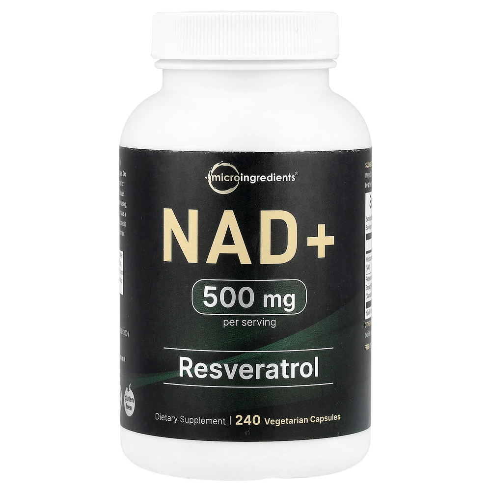 Micro Ingredients, NAD+, 240 вегетарианских капсул