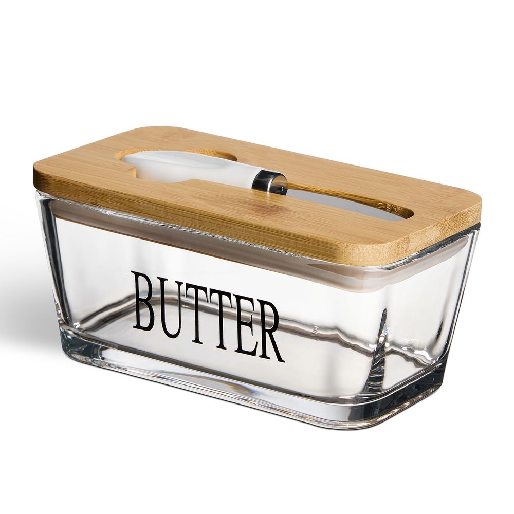 МАСЛЕНКА LEFARD "NATIVE" С ДЕР. КРЫШКОЙ, НОЖОМ ДЛЯ МАСЛА 16*9*8,5 СМ (КОР=18ШТ.)