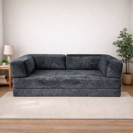 Диван бескаркасный серый