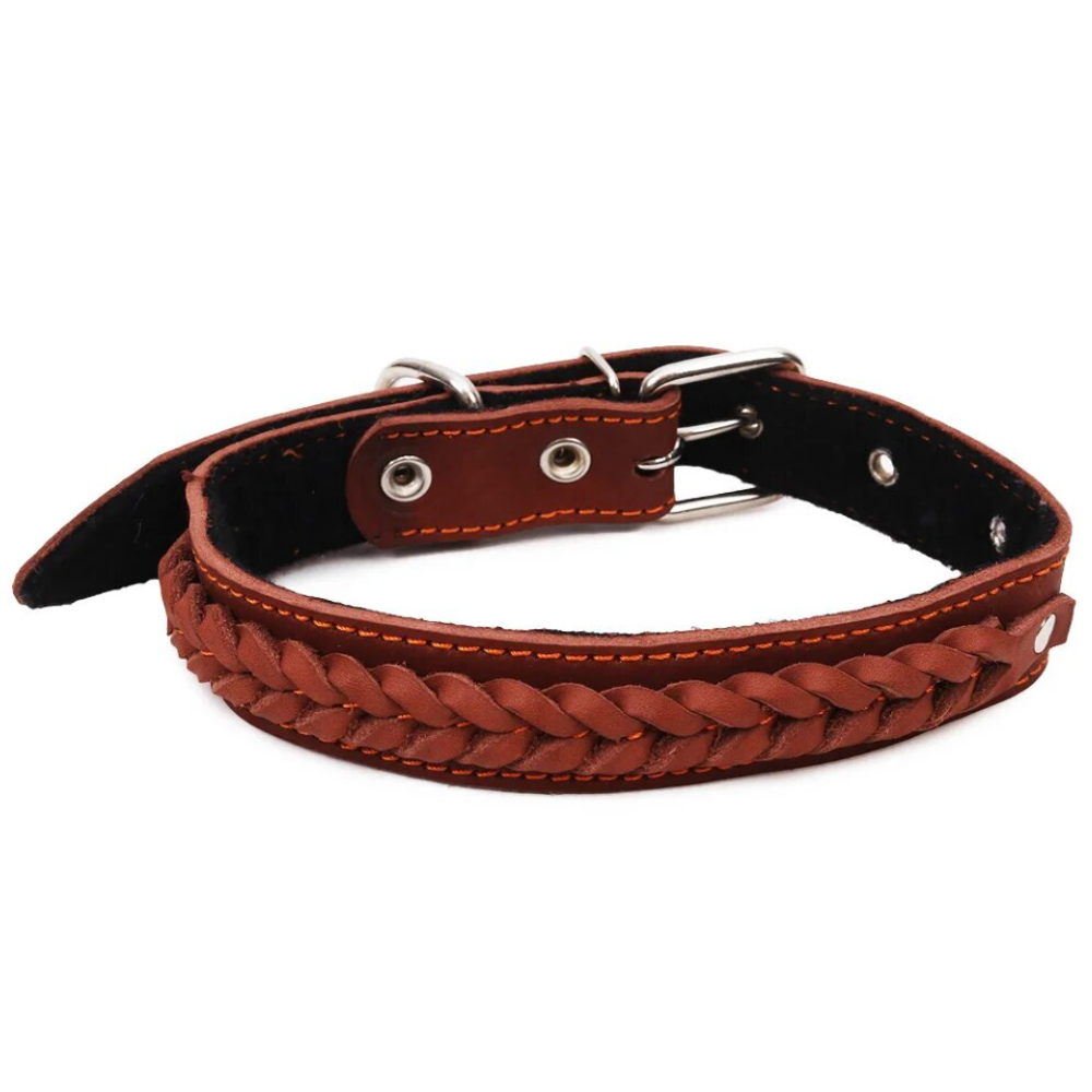 Ошейник кож. №20 с косичкой (36 см) rich breed