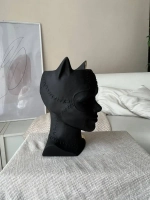 Кашпо Кошка Гипсовая голова Ваза скульптура горшок