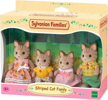 Игровой набор Sylvanian Families - Striped Cat Family - Семья полосатых кошек - Сильвания Фэмили 5180