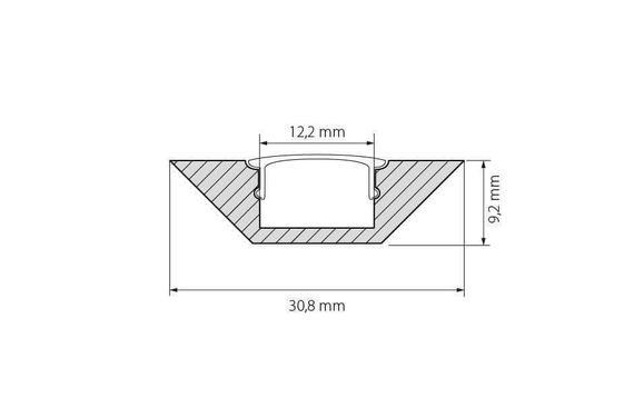 Профиль с рассеивателем Arlight ALU-CORNER-2000 ANOD+FROST 014900