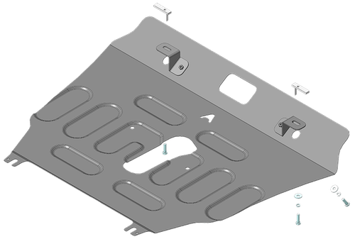 Стандартная Защита картера Двигателя, КПП. 1,5 мм, Сталь. для Changan Cs75 FL 2018-н.в. АвтоСтандарт.57202