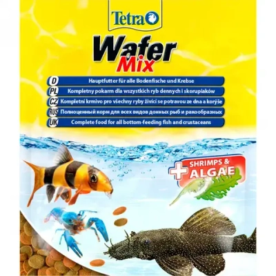 Tetra wafermix корм в виде чипсов для всех донных рыб - 15 г (саше)
