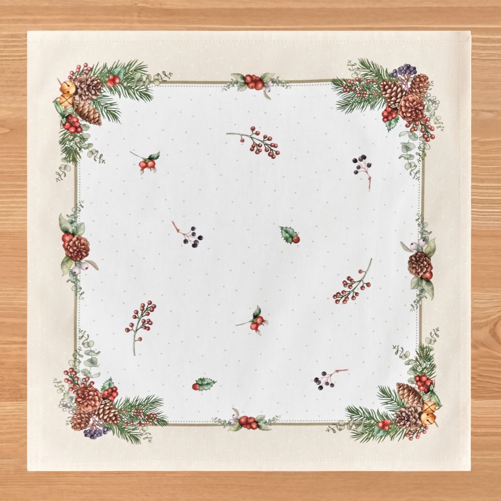 НАБОР САЛФЕТОК ИЗ 2-Х ШТ "CELEBRATION",40Х40СМ, 100% ХЛОПОК,БЕЖЕВЫЙ,ТВИЛ, ГОРОХ