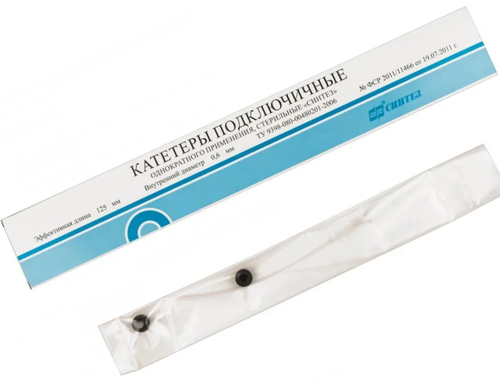 Катетер подключичный с пластиковым мандреном 0,6 мм, длина 130 мм