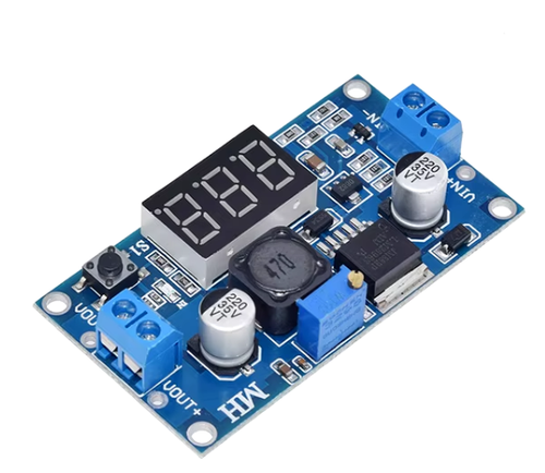 LM2596S понижающий Dc-dc, in4~40V out1.25~37V 3A, с вольтметром