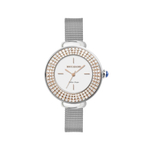 Часы Boccadamo Dome Silver White DM004 BW/S с минеральным стеклом, кристаллами Swarovski
