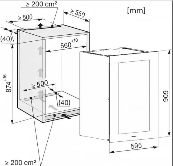 Встраиваемый винный холодильник Miele KWT 6422 iG OBSW