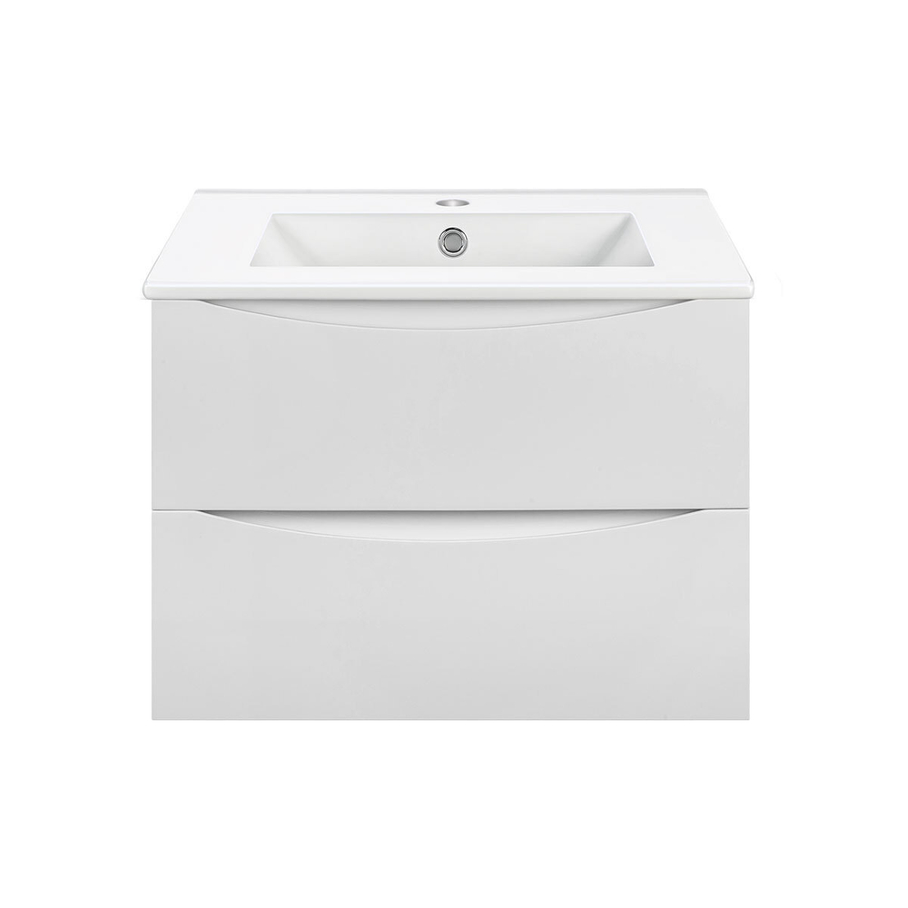 Тумба под раковину Vincea Mia 700 подвесная, 2 выкатных ящика soft close, G.White