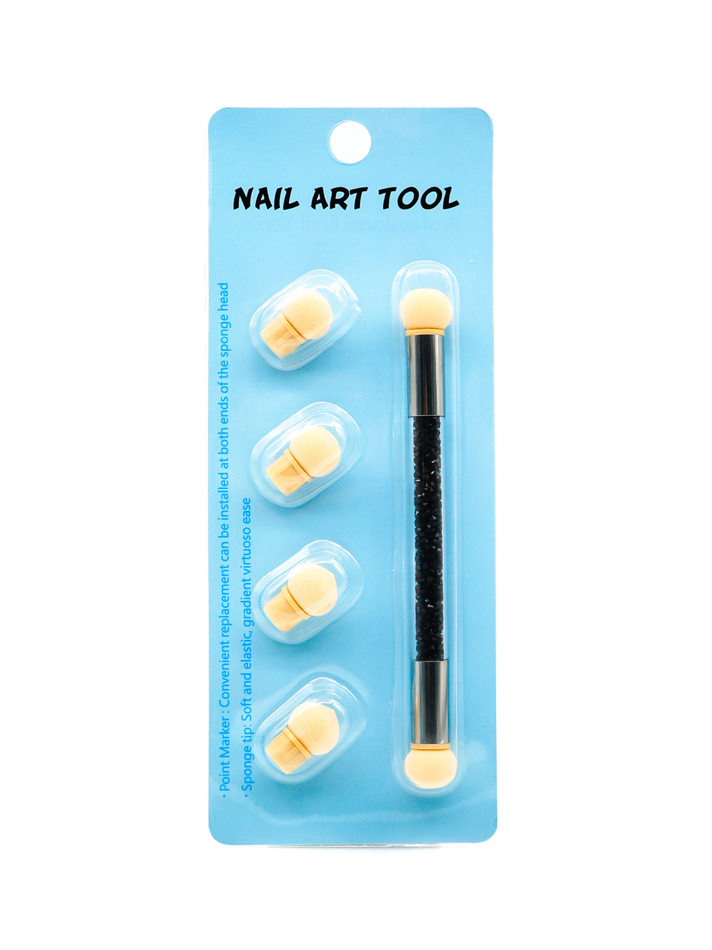 Аэропуффинг для дизайна со сменными спонжами с узким гнездом (d=0,9) белый