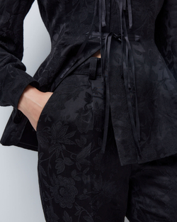 Брюки из жаккардовой вискозы Гуччи черный