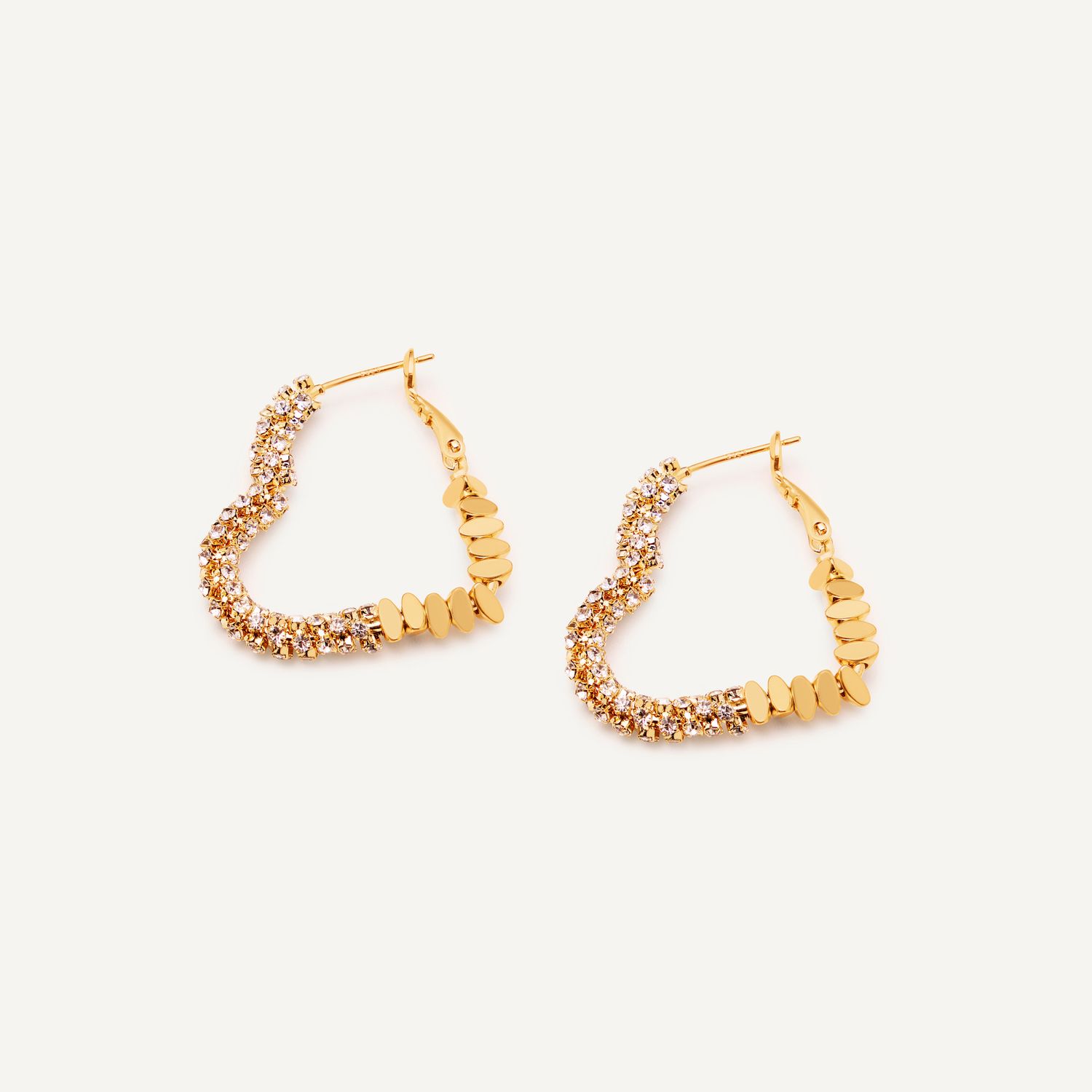 Серьги Glittering Heart Earrings – Gold