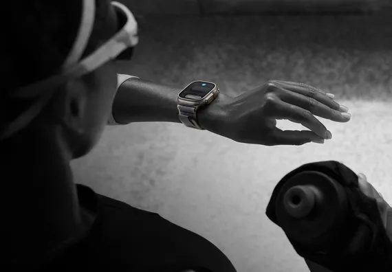 Часы Apple Watch Ultra 2 GPS + Cellular 49 мм, титановый корпус, ремешок Alpine Фиолетового цвета,размер L