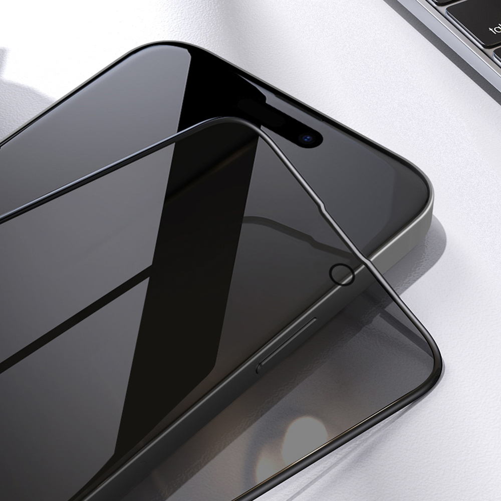 Стекло анти-шпион на дисплей для смартфона iPhone 15 Pro Max, олеофобное покрытие, G-Rhino