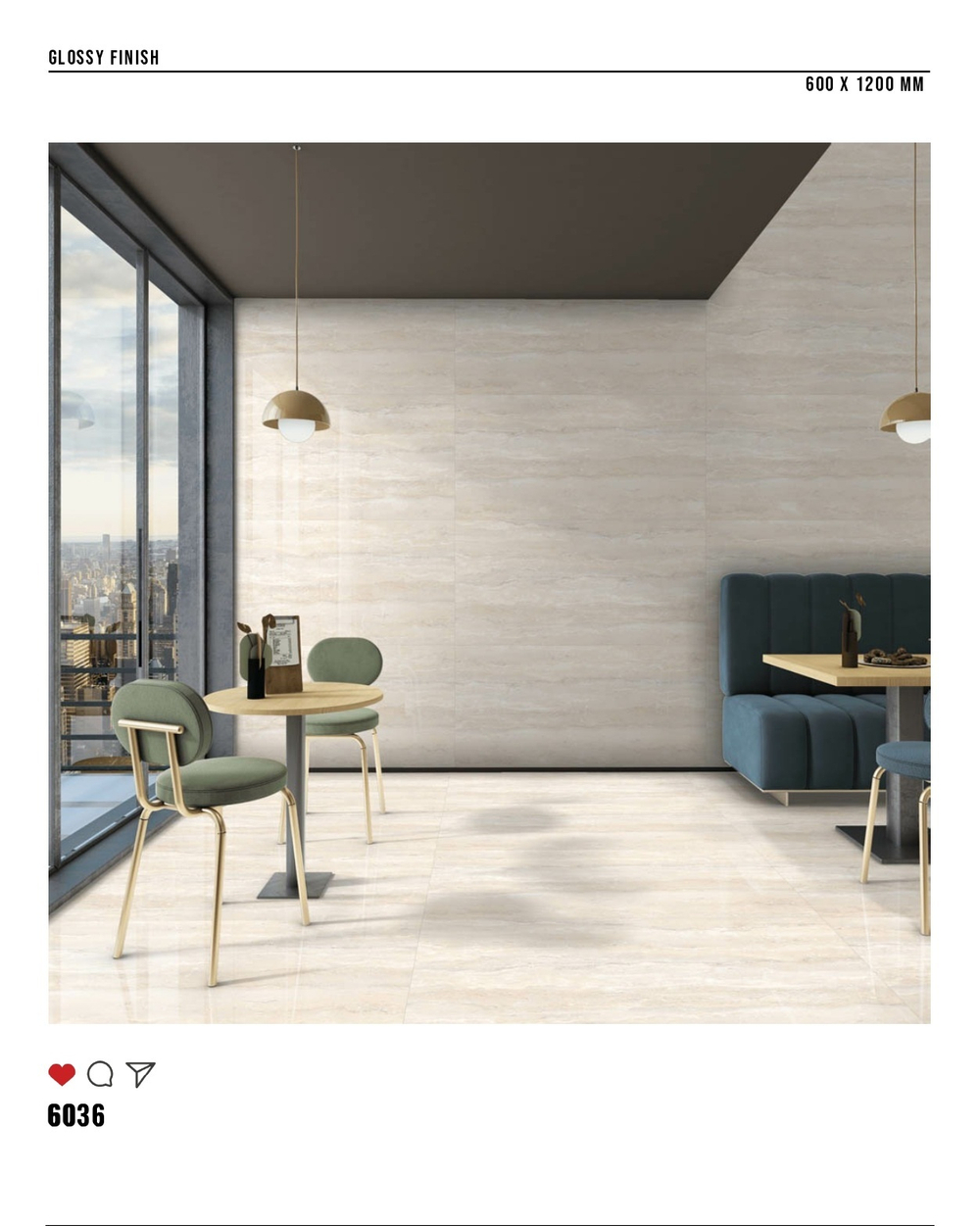 Керамогранит glossy №1 60х120, 6036
