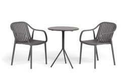 "Мохито" обеденная группа на 2 персоны, цвет темно-серый