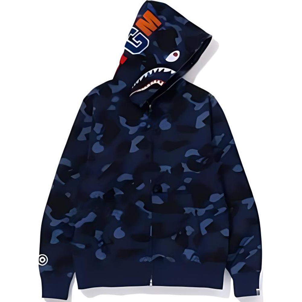 A Bathing Ape Color Camo Shark Wide Fit Full Zip Double Худи