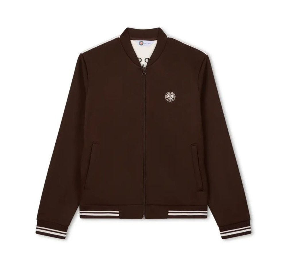 Женская Кофта теннисная Roland Garros Heritage Talia Teddy - шоколадная