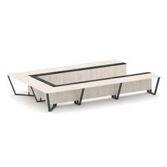 Steel Meet Стол переговорный П-образный KMK-PR.B.SP-15P Денвер Светлый/Графит Глянец/Металл Антрацит