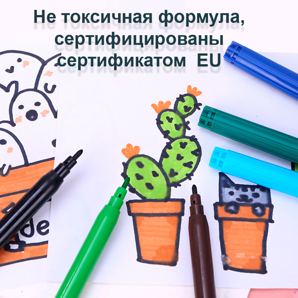 Фломастеры Deli "ColoRun", 24 цвета, картон