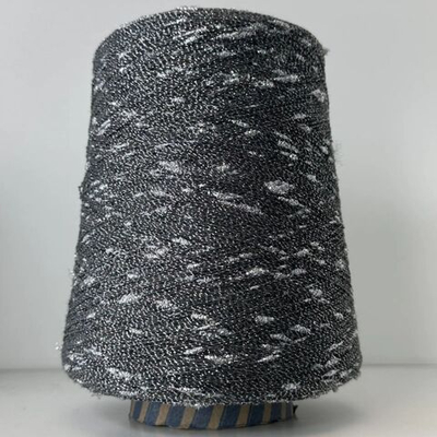 LUCKY STAR - Luxury Selection by Ri.Go; 75% вискоза, 5% п/а, 20% люрекс с утолщениями; 900м/100гр; col. 2587, цвет: «серый в серебре»